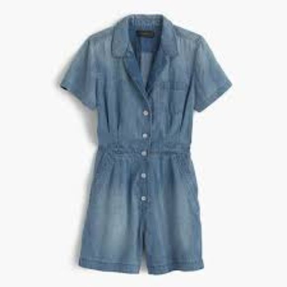 J. Crew Pants - J. Crew Chambray Romper